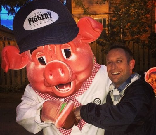 #RibFest2014: Hoof pound with my friend Irving Pork.