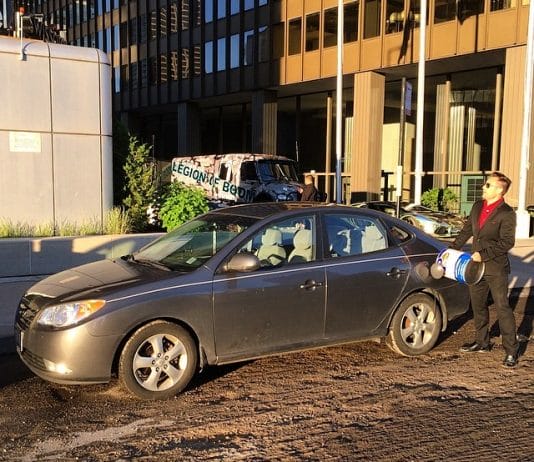 #GoldRushRally2014: Just “borrowing” a little racing fuel for my exotic.