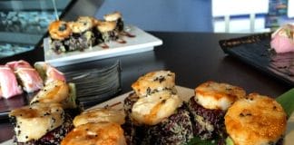 I made this Black Widow roll, too. Wild rice, fresh water eel, cucumber, avocado, scallop. We’ll tell you how you can learn to roll sushi at Shakou Libertyville on WGN Morning News.