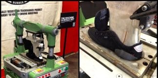 Checking out this WWII era Desma #ForgedRubber Sneaker Machine. Only one in the US is in town at Chrome Industries in Wicker Park this weekend.