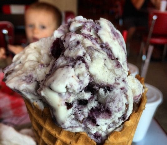EAT IT: Blueberry Waffle Cone Ice Cream….