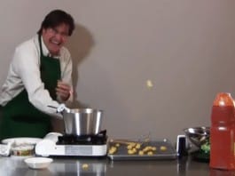Fried gnocchi explode, chef can’t stop laughing (VIDEO) fried ghnocchi explode, chef can't stop laughing