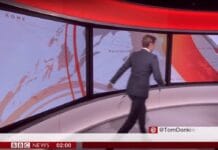 BBC anchor gets lost in the studio during Hurricane Irma report