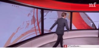BBC anchor gets lost in the studio during Hurricane Irma report