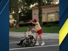 A Forrest Gump impersonator is running around a California city