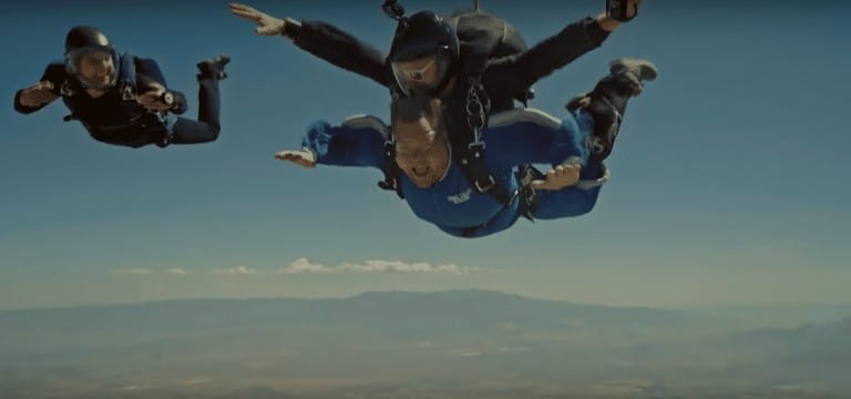 James Corden goes skydiving with Tom Cruise on the Late Late Show