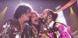 Post Malone and Aerosmith perform together at the MTV VMAs