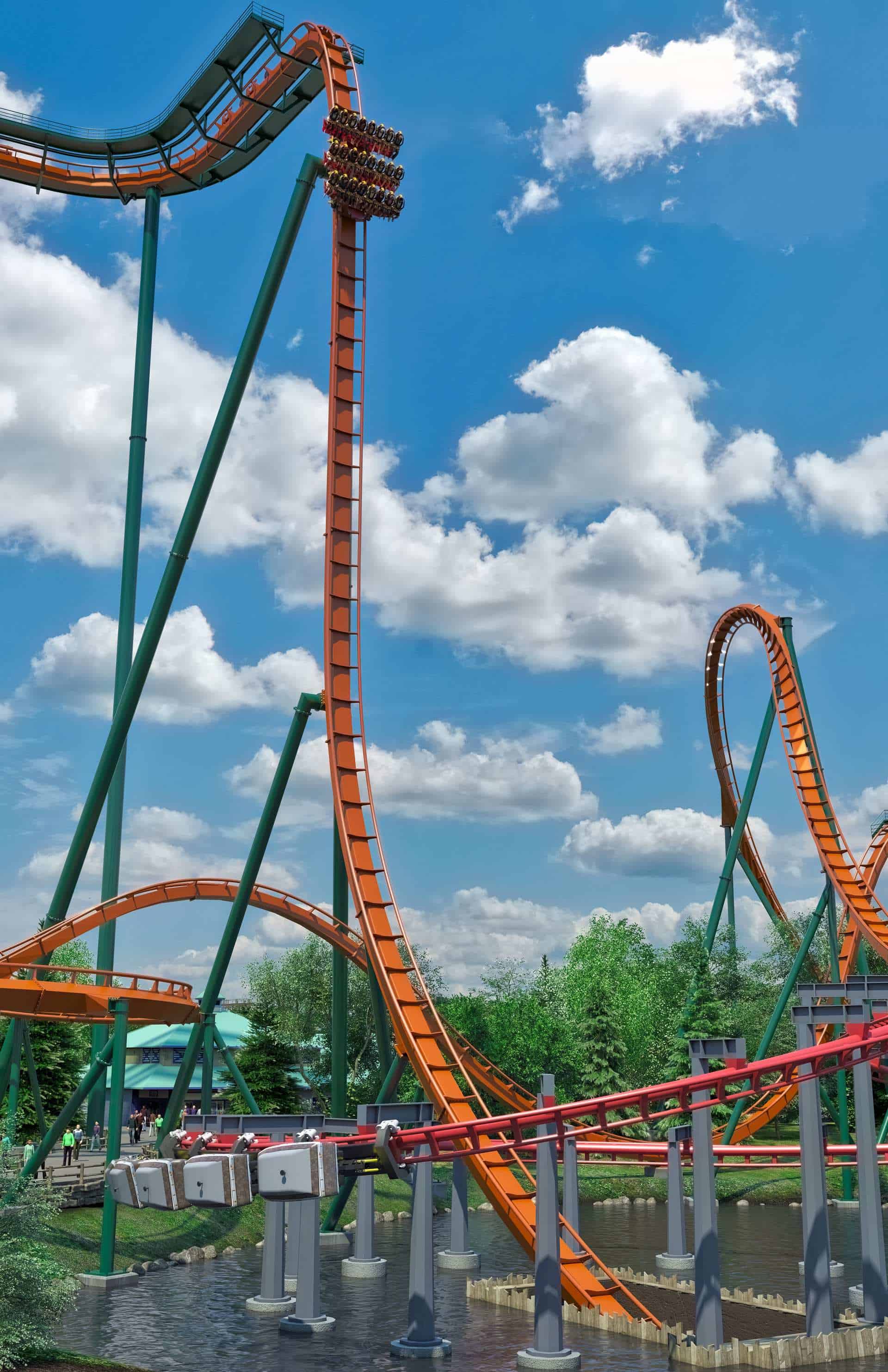 Canada's Wonderland unveils record breaking YUKON STRIKER dive coaster