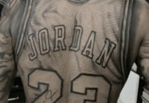 Fan gets Michael Jordan jersey tattoo on his back!