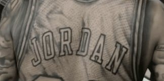 Fan gets Michael Jordan jersey tattoo on his back!