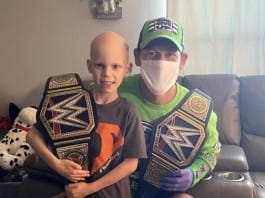John Cena visits home of 7 year-old battling life threatening illness John Cena visits boy battling terminal illness
