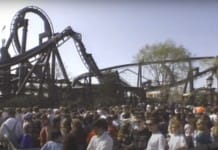 BATMAN: THE RIDE opened 28 years ago today at Six Flags Great America The Batman: The Ride opening day crowd