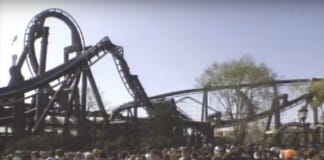 BATMAN: THE RIDE opened 28 years ago today at Six Flags Great America The Batman: The Ride opening day crowd