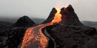 Watch these incredible volcano drone videos from Iceland