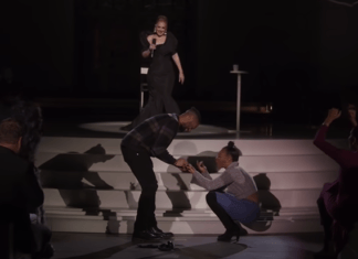 Adele helps a fan propose during her “One Night Only” special