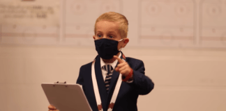 6 year-old Coach Cal gives rousing pregame speech to hockey team Coach Cal gives rousing pregame speech