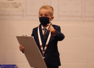 6 year-old Coach Cal gives rousing pregame speech to hockey team Coach Cal gives rousing pregame speech