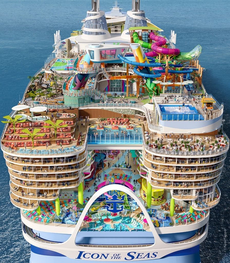 The Icon of the Seas from Royal Caribbean will be the world's largest cruise ship when it sets sail in 2024. 